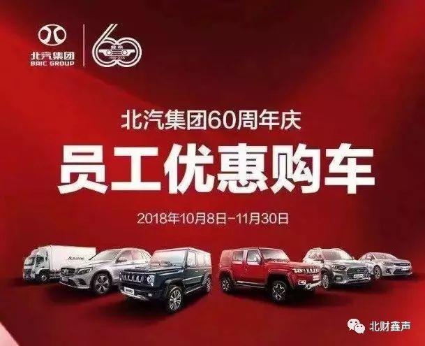 “北汽金融”為北汽集團(tuán)60周年員工優(yōu)惠購車提供最優(yōu)金融方案